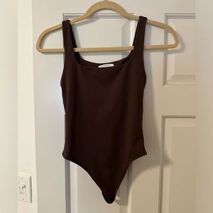 Aritzia Babaton brown bodysuit